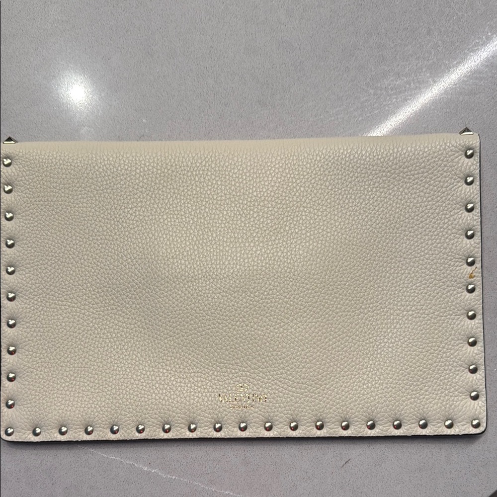Studded White Envelope Clutch - Picture 5 of 6